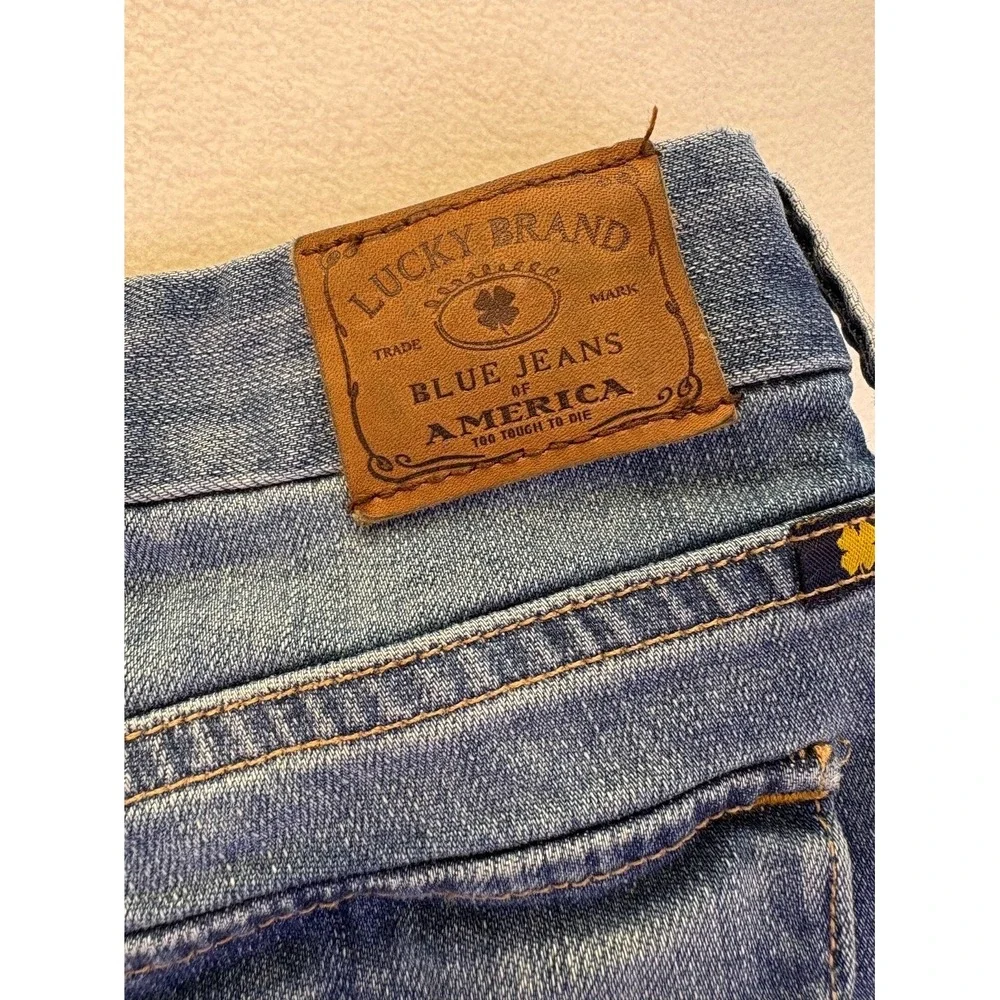 Lucky Brand Sweet Jean Crop Medium Wash Denim Jeans Womens Size 8 29 Mid Rise